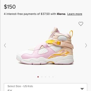 Back to school - like new girl’s AIR JORDAN 8 RETRO GS
"Arctic Punch" in size 4